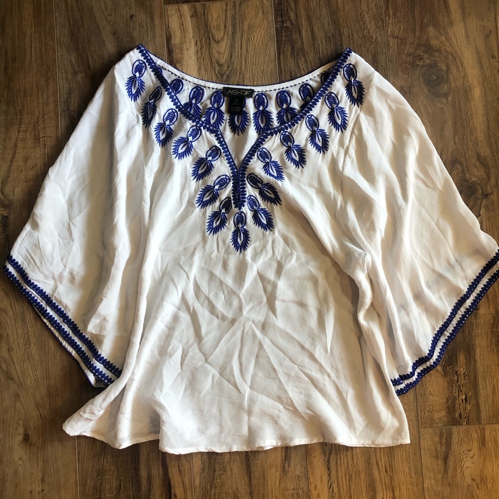 As By Df Treasure Silk Boho Tunic Top Sz M - image 2